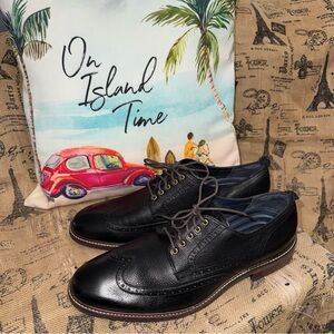 Cole Haan Men'S Black Leather C27088 Grand 0S Wingtip Loafer Shoes Size 13M